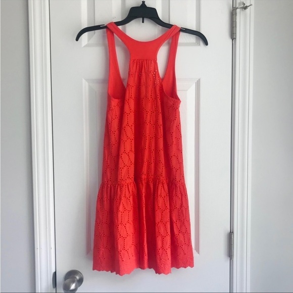 Unbranded Racerback Eyelet Lace Peplum Tank Red Size Small - Picture 4 of 7